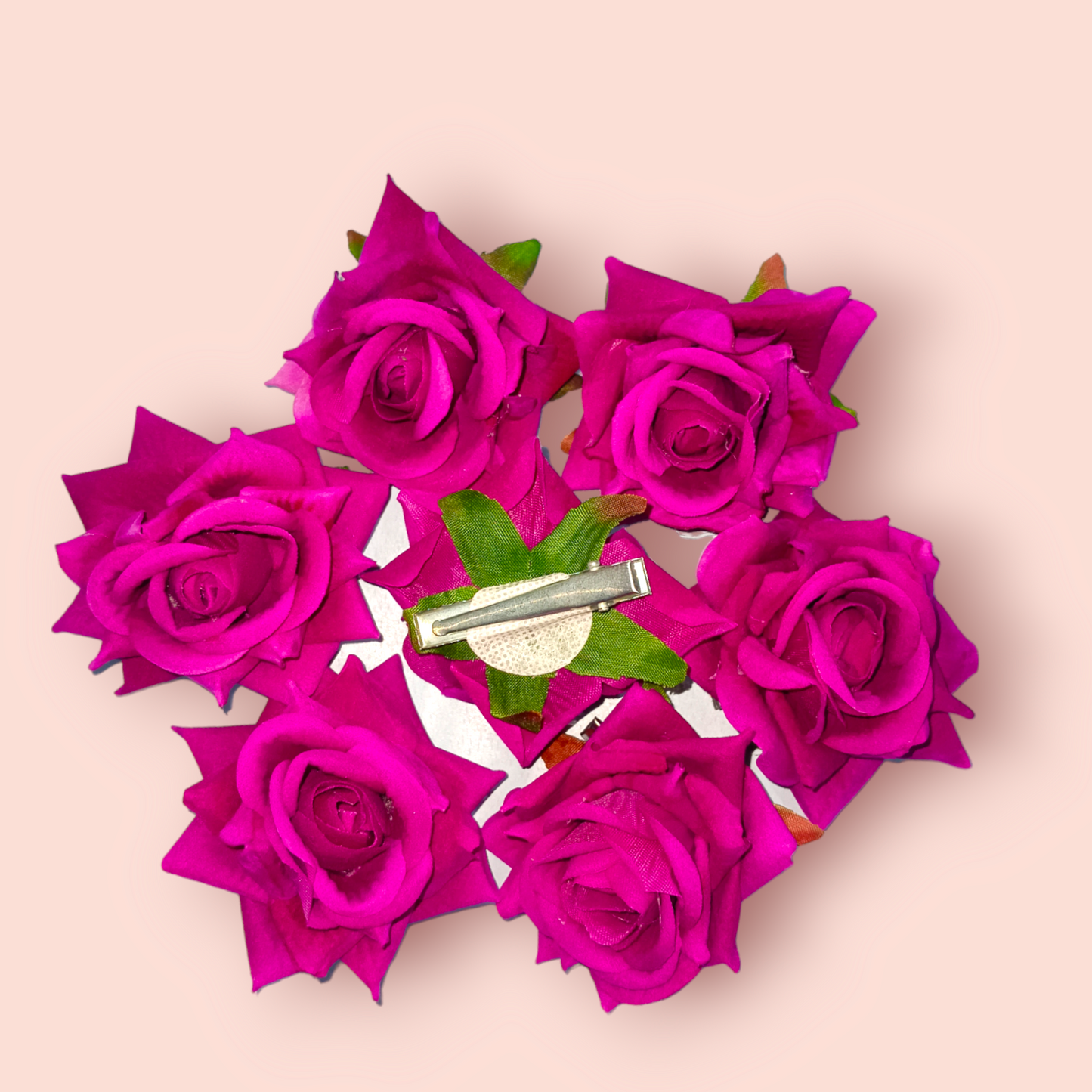 ROSE HAIR PIN ALLIGATOR STYLE YELLOW PACK OF 12