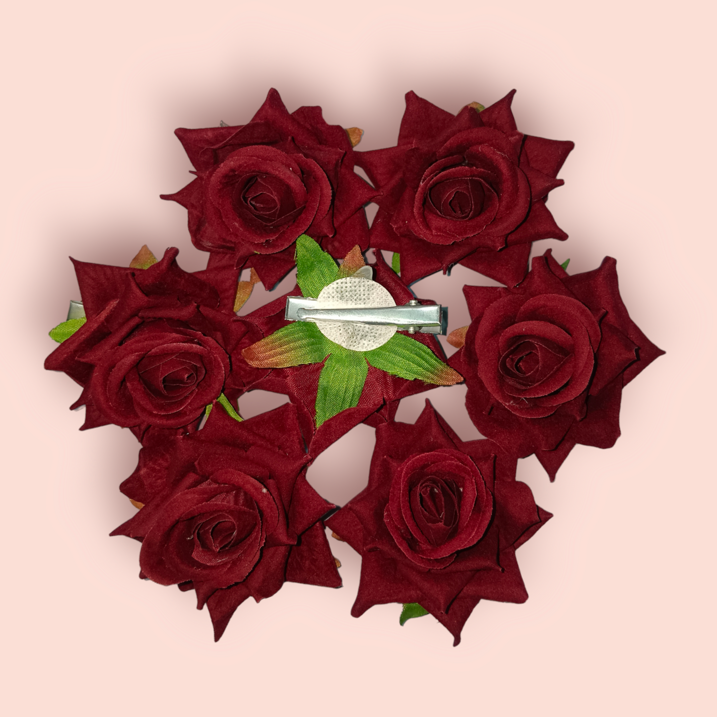 ROSE HAIR PIN ALLIGATOR STYLE YELLOW PACK OF 12